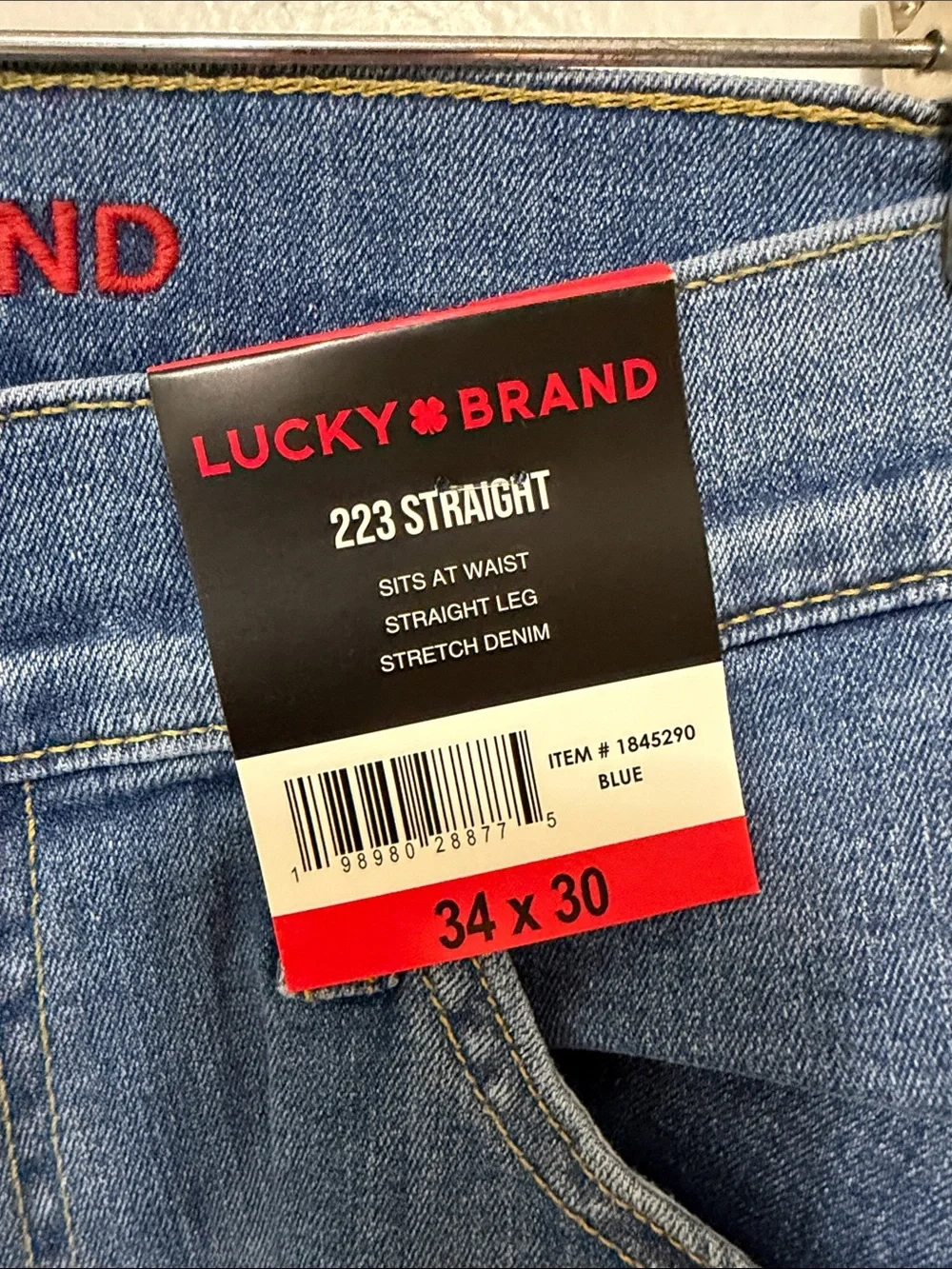 Lucky Brand Men's Straight Leg Denim Jeans 34x30